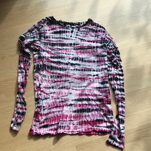 Proenza Schouler Long Sleeved Tie-dye Tee